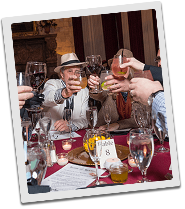 Boston Murder Mystery guests raise glasses